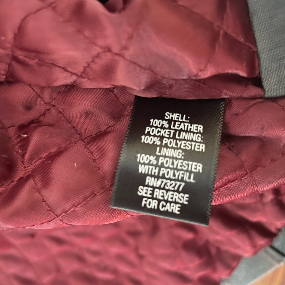 🌸Black Leather Jacket - Croft & Barrow - Picture 8 of 16